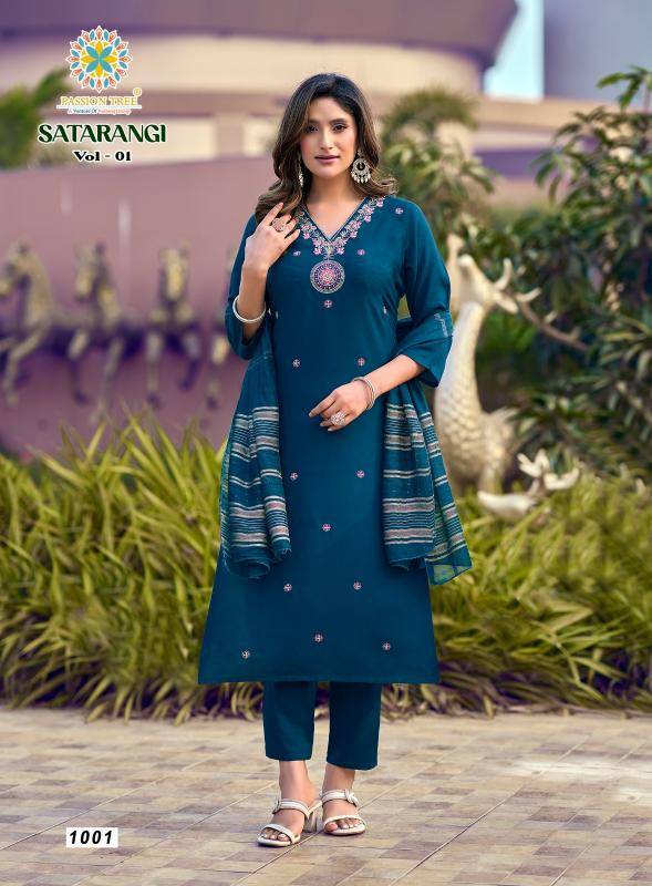 Passion tree satarangi vol-1 Kurti distributors in Ahmedabad